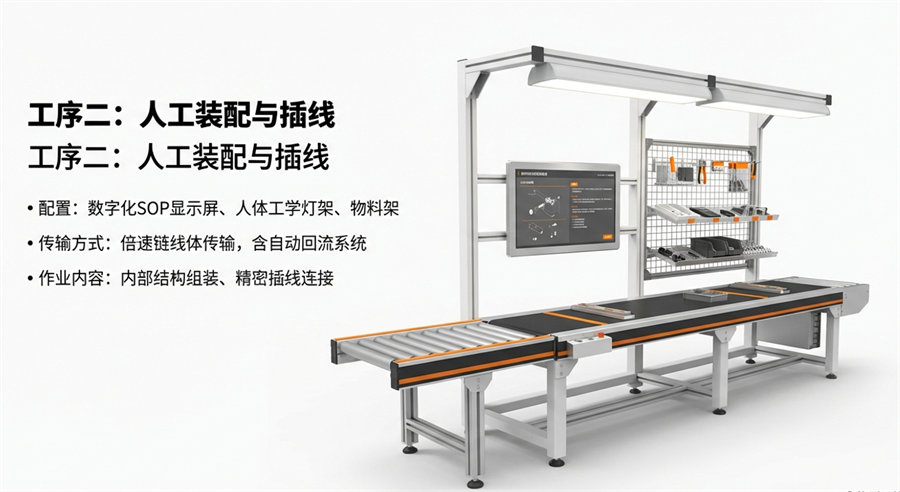 大功率光伏组串逆变器半自动化生产线解决方案