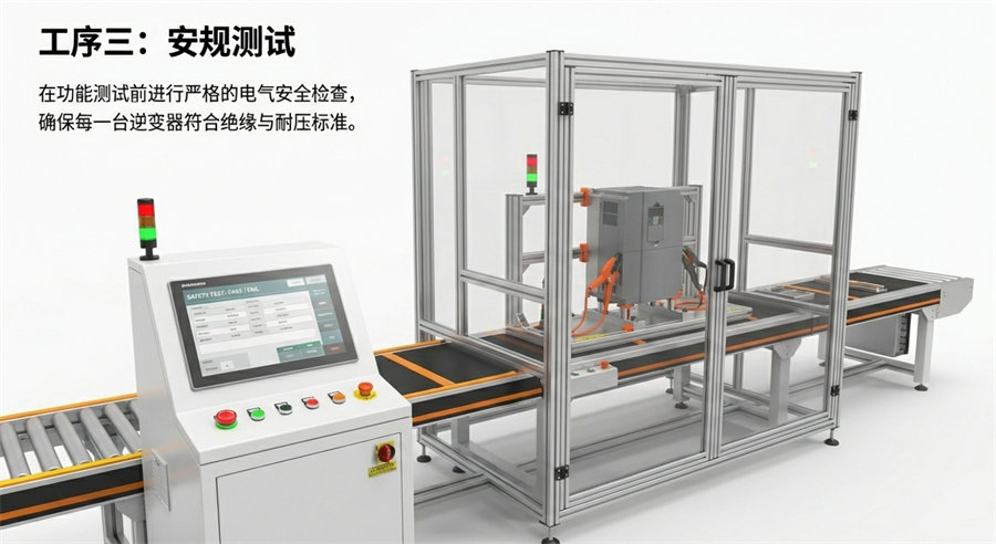 大功率光伏组串逆变器半自动化生产线解决方案