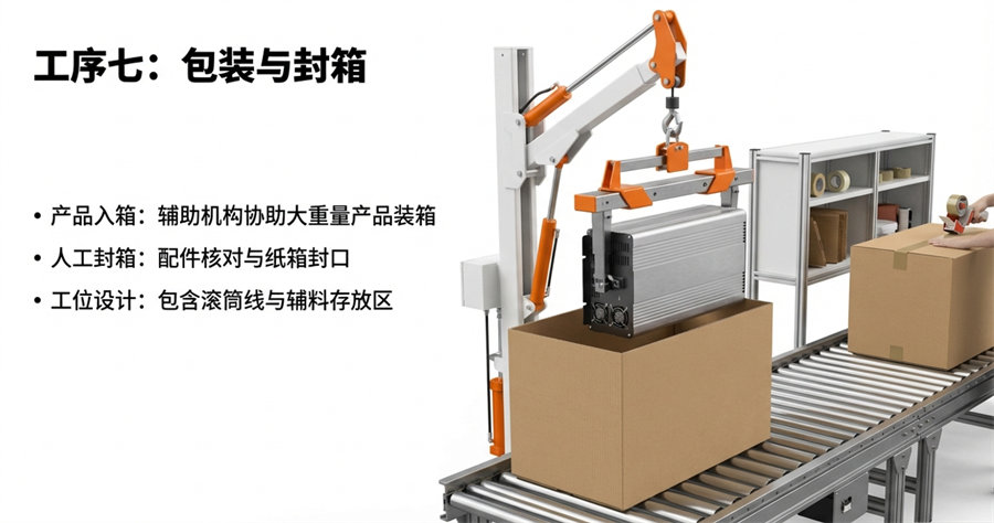 大功率光伏组串逆变器半自动化生产线解决方案