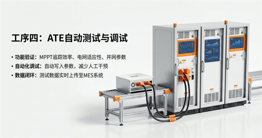 大功率光伏组串逆变器半自动化生产线解决方案